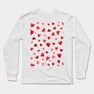 Valentine's  Day hearts - red Long Sleeve T-Shirt